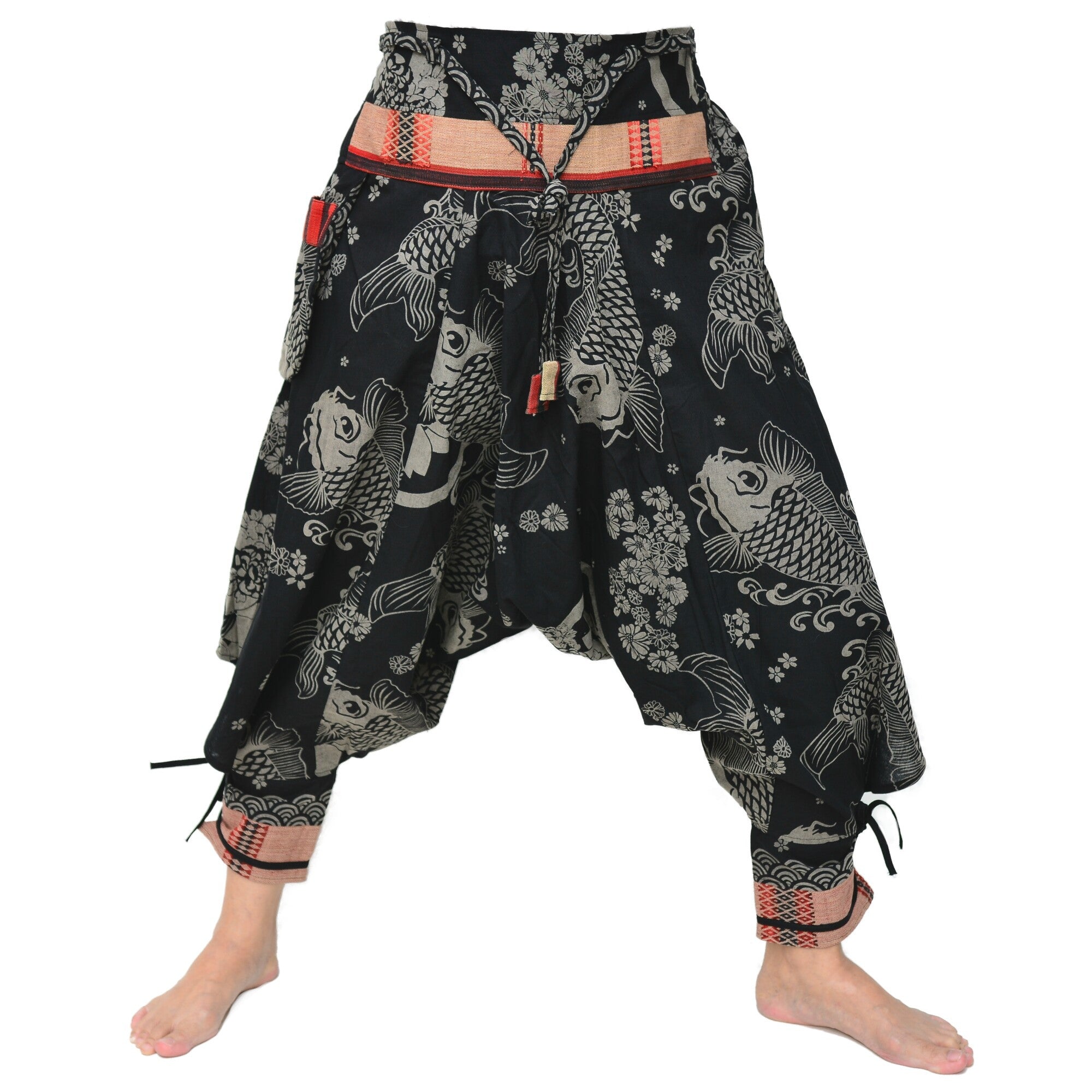 Black Tribal Warrior Harem Pants